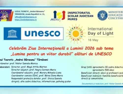 Ziua Internațională a Luminii 2026/ International Day of Light 2026